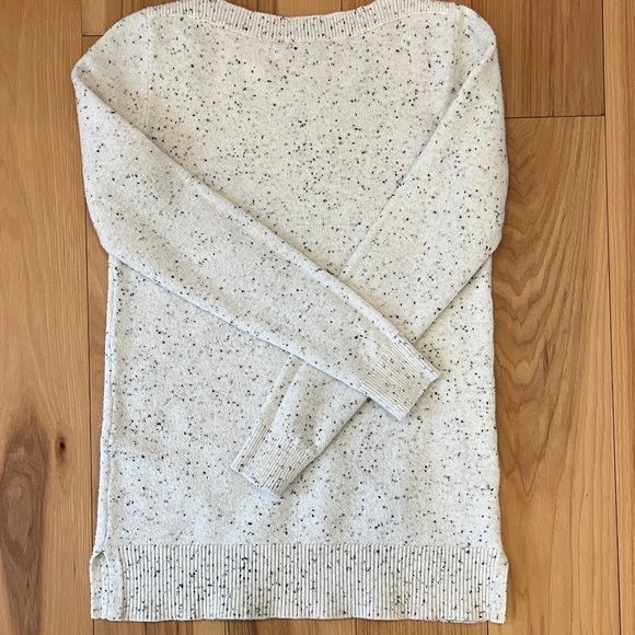 LOFT Speckled Cream Boatneck Sweater - Picture 2 of 7